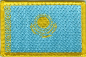 Bild von Aufnäher Flagge Kasachstan-Fahne Aufnäher Flagge Kasachstan-Flagge im Fahnenshop bestellen