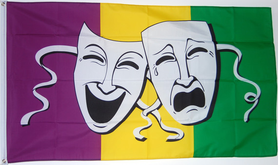 Bild von Flagge Comedy and Tragedy-Fahne Flagge Comedy and Tragedy-Flagge im Fahnenshop bestellen