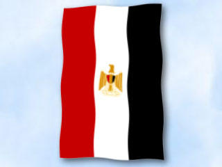 Bild von Flagge Ägypten  im Hochformat (Glanzpolyester)-Fahne Flagge Ägypten  im Hochformat (Glanzpolyester)-Flagge im Fahnenshop bestellen