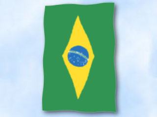 Bild von Flagge Brasilien  im Hochformat (Glanzpolyester)-Fahne Flagge Brasilien  im Hochformat (Glanzpolyester)-Flagge im Fahnenshop bestellen