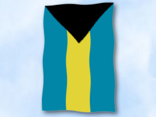 Bild von Flagge Bahamas  im Hochformat (Glanzpolyester)-Fahne Flagge Bahamas  im Hochformat (Glanzpolyester)-Flagge im Fahnenshop bestellen