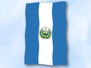 Bild von Flagge El Salvador  im Hochformat (Glanzpolyester)-Fahne Flagge El Salvador  im Hochformat (Glanzpolyester)-Flagge im Fahnenshop bestellen