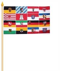 Bild von Stockflagge Deutsche Bundesländer (45 x 30 cm)-Fahne Stockflagge Deutsche Bundesländer (45 x 30 cm)-Flagge im Fahnenshop bestellen