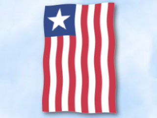 Bild von Flagge Liberia  im Hochformat (Glanzpolyester)-Fahne Flagge Liberia  im Hochformat (Glanzpolyester)-Flagge im Fahnenshop bestellen