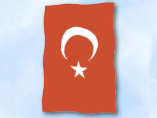 Flagge Türkei im Hochformat (Glanzpolyester)-Fahne Flagge Türkei im  Hochformat (Glanzpolyester)-Flagge im Fahnenshop bestellen