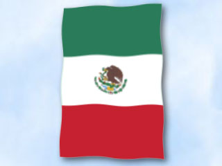 Bild von Flagge Mexiko  im Hochformat (Glanzpolyester)-Fahne Flagge Mexiko  im Hochformat (Glanzpolyester)-Flagge im Fahnenshop bestellen