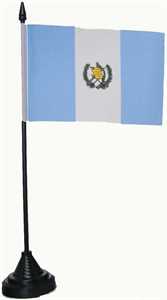 Bild von Tisch-Flagge Guatemala 15x10cm  mit Kunststoffständer-Fahne Tisch-Flagge Guatemala 15x10cm  mit Kunststoffständer-Flagge im Fahnenshop bestellen
