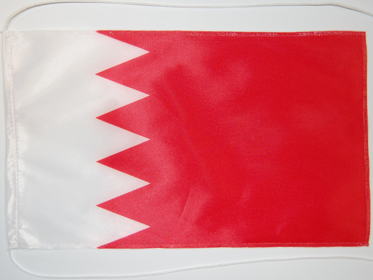 Bild von Tisch-Flagge Bahrain-Fahne Tisch-Flagge Bahrain-Flagge im Fahnenshop bestellen