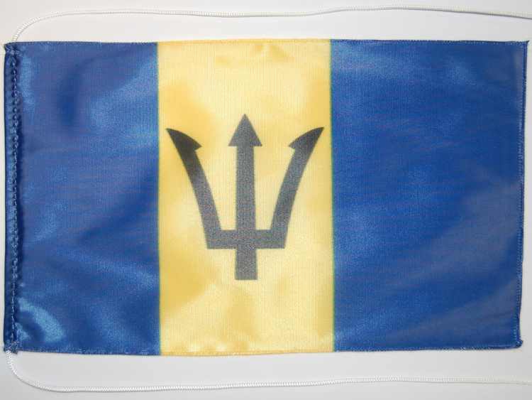 Bild von Tisch-Flagge Barbados-Fahne Tisch-Flagge Barbados-Flagge im Fahnenshop bestellen