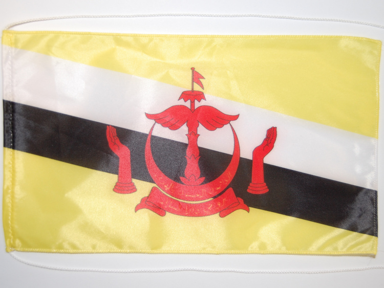 Bild von Tisch-Flagge Brunei-Fahne Tisch-Flagge Brunei-Flagge im Fahnenshop bestellen