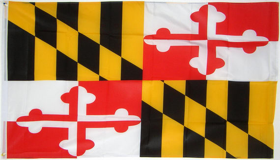 Bild von USA - Bundesstaat Maryland-Fahne USA - Bundesstaat Maryland-Flagge im Fahnenshop bestellen