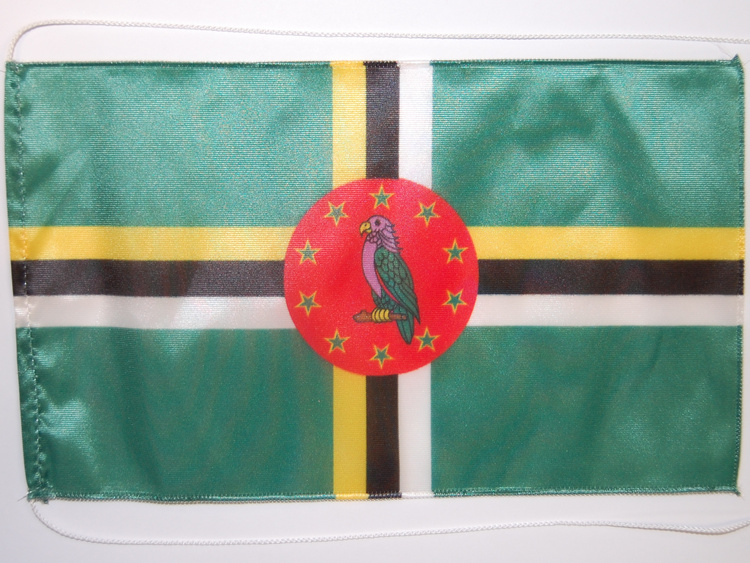 Bild von Tisch-Flagge Dominica-Fahne Tisch-Flagge Dominica-Flagge im Fahnenshop bestellen