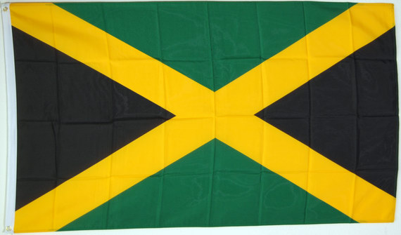 Bild von Tisch-Flagge Jamaika-Fahne Tisch-Flagge Jamaika-Flagge im Fahnenshop bestellen
