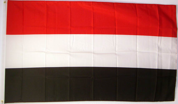 Bild von Tisch-Flagge Jemen-Fahne Tisch-Flagge Jemen-Flagge im Fahnenshop bestellen