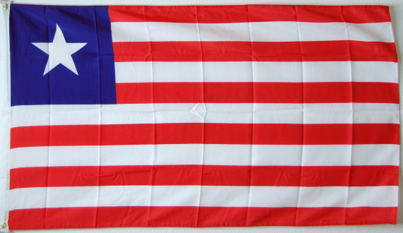 Bild von Tisch-Flagge Liberia-Fahne Tisch-Flagge Liberia-Flagge im Fahnenshop bestellen