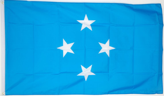 Bild von Tisch-Flagge Mikronesien-Fahne Tisch-Flagge Mikronesien-Flagge im Fahnenshop bestellen