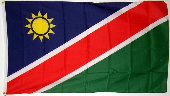 Bild von Tisch-Flagge Namibia-Fahne Tisch-Flagge Namibia-Flagge im Fahnenshop bestellen