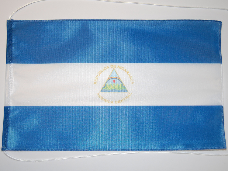 Bild von Tisch-Flagge Nicaragua-Fahne Tisch-Flagge Nicaragua-Flagge im Fahnenshop bestellen