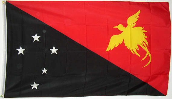Bild von Tisch-Flagge Papua-Neuguinea-Fahne Tisch-Flagge Papua-Neuguinea-Flagge im Fahnenshop bestellen