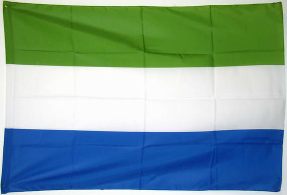 Bild von Tisch-Flagge Sierra Leone-Fahne Tisch-Flagge Sierra Leone-Flagge im Fahnenshop bestellen
