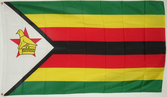 Bild von Tisch-Flagge Simbabwe-Fahne Tisch-Flagge Simbabwe-Flagge im Fahnenshop bestellen