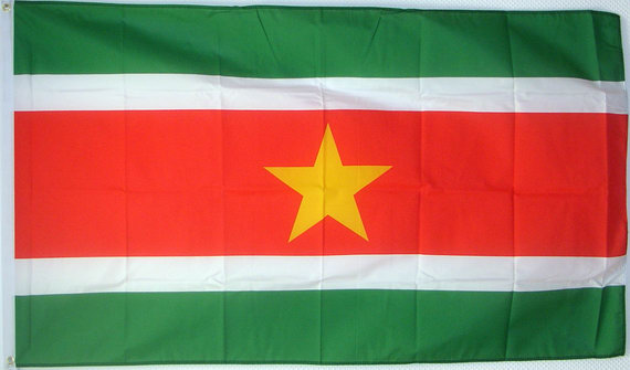 Bild von Tisch-Flagge Surinam-Fahne Tisch-Flagge Surinam-Flagge im Fahnenshop bestellen