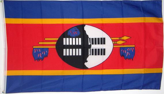 Bild von Tisch-Flagge Swasiland-Fahne Tisch-Flagge Swasiland-Flagge im Fahnenshop bestellen