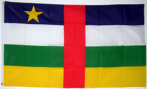 Bild von Tisch-Flagge Zentralafrikanische Republik-Fahne Tisch-Flagge Zentralafrikanische Republik-Flagge im Fahnenshop bestellen
