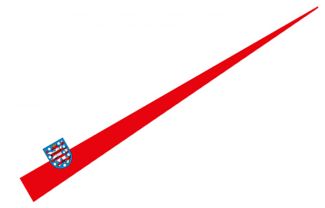 Bild von Wimpel Thüringen  (150 x 30 cm)-Fahne Wimpel Thüringen  (150 x 30 cm)-Flagge im Fahnenshop bestellen