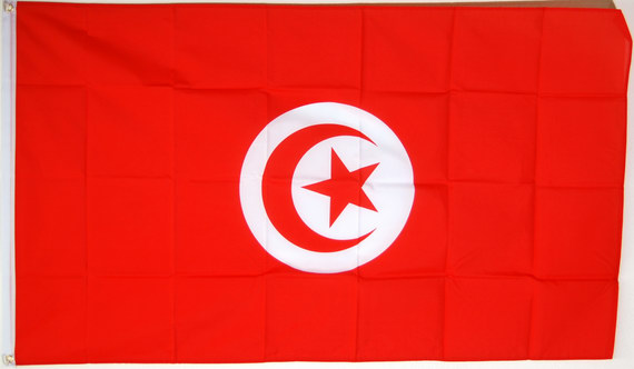 Bild von Flagge Tunesien Basic-Qualität-Fahne Tunesien Basic-Qualität-Flagge im Fahnenshop bestellen