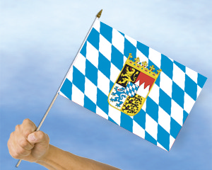 Fahne / Flagge Freistaat Bayern Wappen 90 x 150 cm, Bundesländer, Deutschland