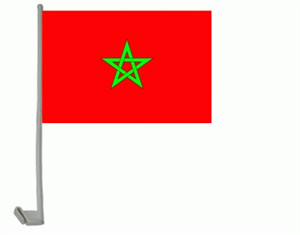 Bild von Autoflaggen Marokko - 2 Stück-Fahne Autoflaggen Marokko - 2 Stück-Flagge im Fahnenshop bestellen