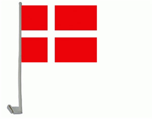 Bild von Autoflagge Dänemark-Fahne Autoflagge Dänemark-Flagge im Fahnenshop bestellen