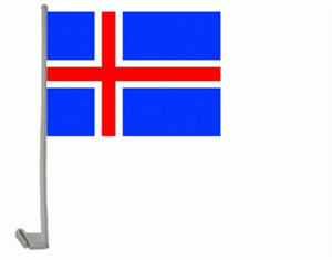 Bild von Autoflaggen Island - 2 Stück-Fahne Autoflaggen Island - 2 Stück-Flagge im Fahnenshop bestellen