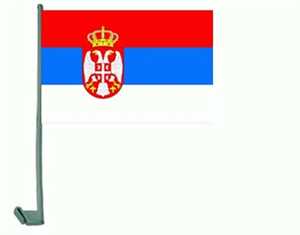 Bild von Autoflagge Serbien-Fahne Autoflagge Serbien-Flagge im Fahnenshop bestellen