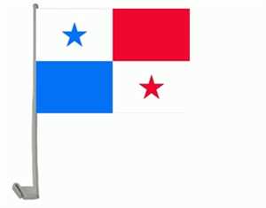 Bild von Autoflaggen Panama - 2 Stück-Fahne Autoflaggen Panama - 2 Stück-Flagge im Fahnenshop bestellen