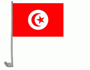Bild von Autoflaggen Tunesien - 2 Stück-Fahne Autoflaggen Tunesien - 2 Stück-Flagge im Fahnenshop bestellen