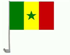Bild von Autoflaggen Senegal - 2 Stück-Fahne Autoflaggen Senegal - 2 Stück-Flagge im Fahnenshop bestellen