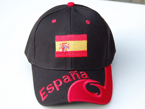 Bild von Cap Spanien schwarz-Fahne Cap Spanien schwarz-Flagge im Fahnenshop bestellen