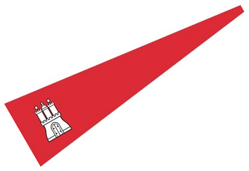 Bild von Wimpel Hamburg  (150 x 30 cm)-Fahne Wimpel Hamburg  (150 x 30 cm)-Flagge im Fahnenshop bestellen