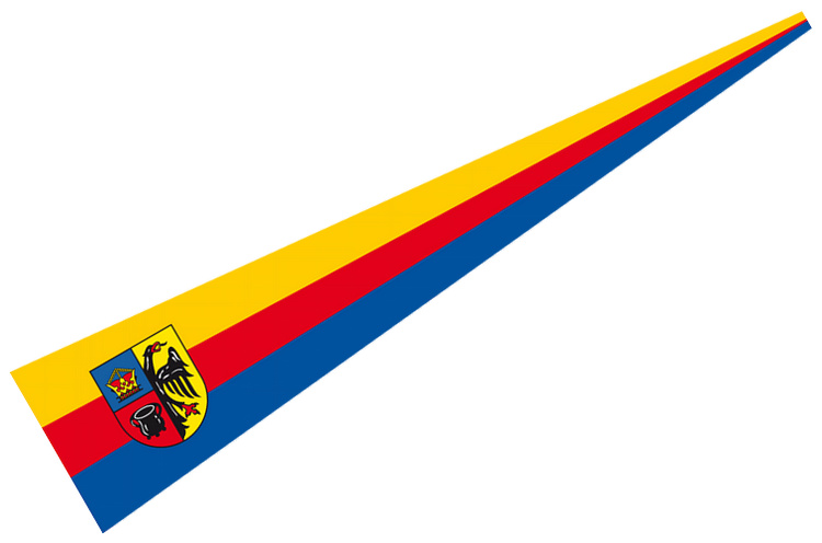 Bild von Wimpel Kreis Nordfriesland  (150 x 30 cm)-Fahne Wimpel Kreis Nordfriesland  (150 x 30 cm)-Flagge im Fahnenshop bestellen