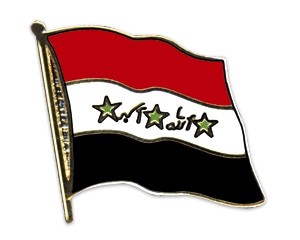 Bild von Flaggen-Pin Irak (1991-2004)  -Fahne Flaggen-Pin Irak (1991-2004)  -Flagge im Fahnenshop bestellen