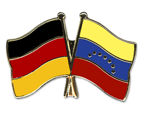 Bild von Freundschafts-Pin  Deutschland - Venezuela (1930-2006)-Fahne Freundschafts-Pin  Deutschland - Venezuela (1930-2006)-Flagge im Fahnenshop bestellen