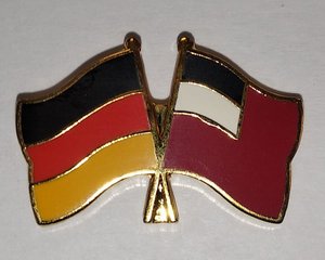 Bild von Freundschafts-Pin  Deutschland - Georgien (1990-2004)-Fahne Freundschafts-Pin  Deutschland - Georgien (1990-2004)-Flagge im Fahnenshop bestellen