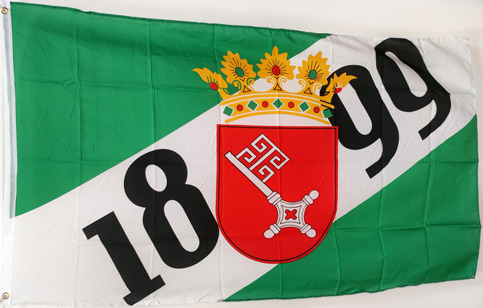 Bild von Fanflagge Bremen 1899-Fahne Fanflagge Bremen 1899-Flagge im Fahnenshop bestellen