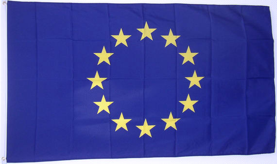 Bild von Europa-Flagge / EU-Flagge in der Qualität Sturmflagge-Fahne Europa-Flagge / EU-Flagge in der Qualität Sturmflagge-Flagge im Fahnenshop bestellen