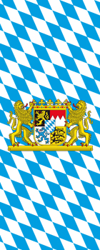 Bild von Flagge Bayern Raute mit Löwenwappen  im Hochformat (Glanzpolyester)-Fahne Flagge Bayern Raute mit Löwenwappen  im Hochformat (Glanzpolyester)-Flagge im Fahnenshop bestellen