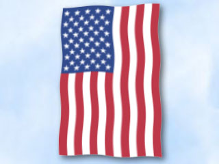 Bild von Flagge USA  im Hochformat (Glanzpolyester)-Fahne Flagge USA  im Hochformat (Glanzpolyester)-Flagge im Fahnenshop bestellen