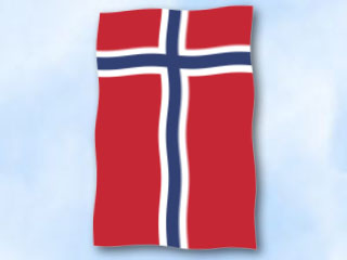 Bild von Flagge Norwegen  im Hochformat (Glanzpolyester)-Fahne Flagge Norwegen  im Hochformat (Glanzpolyester)-Flagge im Fahnenshop bestellen