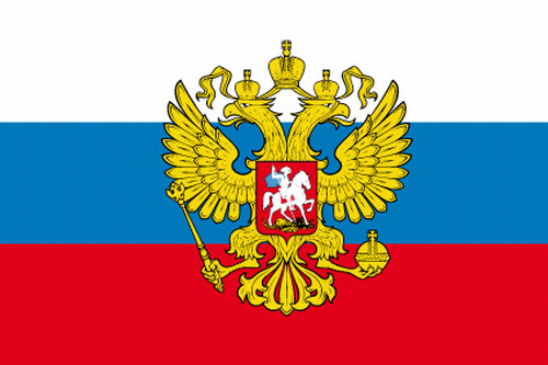 Bild von Flagge Russland mit Adler-Fahne Russland mit Adler-Flagge im Fahnenshop bestellen